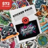 12 Pack Sticker Subscription from Nonstop Stickers