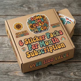 6 Sticker Packs Per Month Subscription