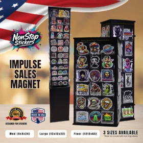 Nonstop Rotating Sticker Displays