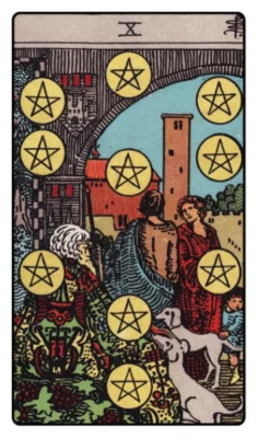 Pentacles 10 Tarot