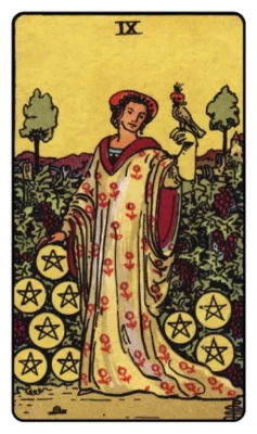 Pentacles 9 Tarot