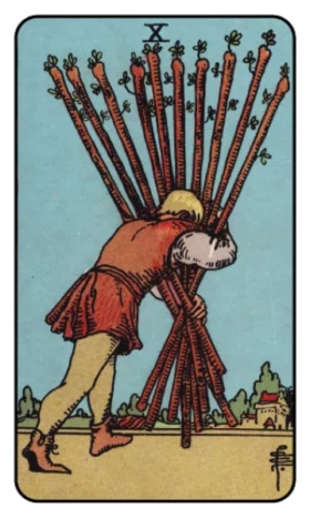 Wands 10 Tarot