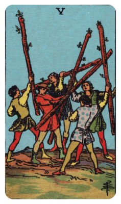Wands 5 Tarot