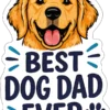 Best Dog Dad Ever Golden Dog