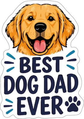 Best Dog Dad Ever Golden Dog