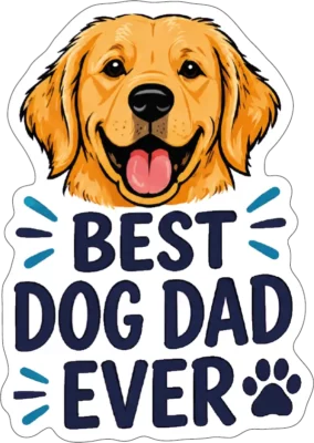 Best Dog Dad Ever Golden Dog