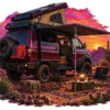 Black Pickup Desert Camp Awning