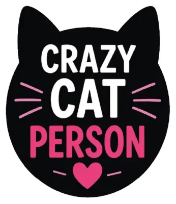 Crazy Cat Person Black Cat Head