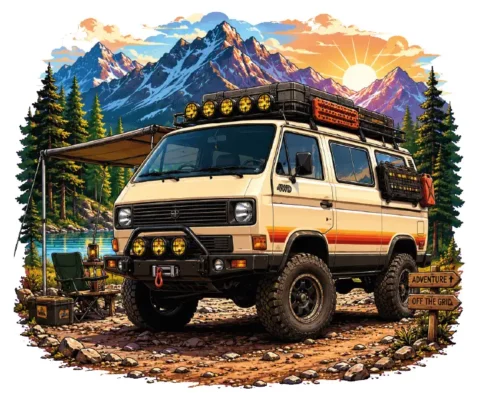 Cream Volkswagen Syncro Mountain Camp