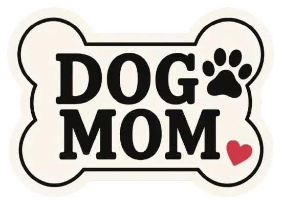 Dog Mom Bone Badge