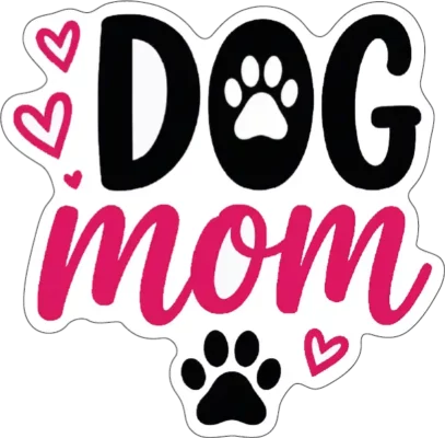 Dog Mom Pink Script