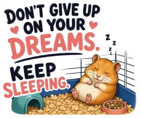 Dont Give Up On Your Dreams Keep Sleeping