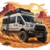 Gray Ford Transit Desert Van