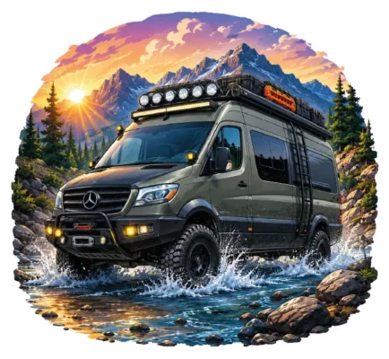 Gray Mercedes Sprinter River Crossing