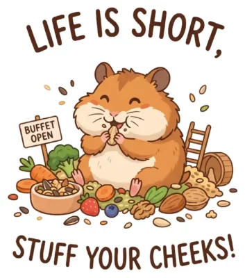 Life Is Short Stuff Your Cheeks