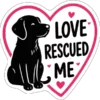 Love Rescued Me Dog Heart