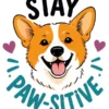 Stay Pawsitive Corgi